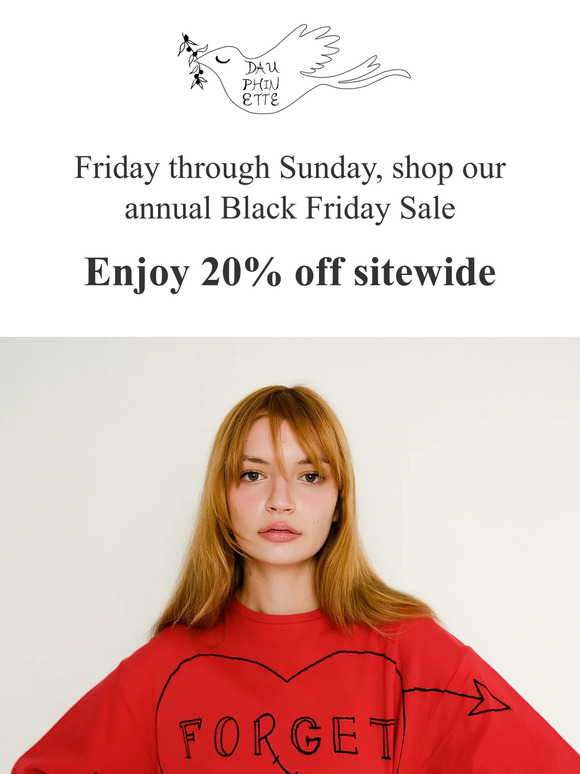 THIS FRIDAY | Black Friday Sale- 20% off sitewide
