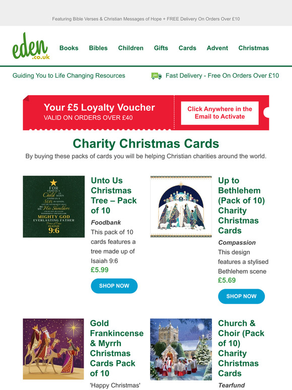 🎄 Christian Christmas Cards -  In Stock Now + Your £5 Voucher
