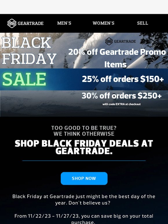 Geartrade's Black Friday Sale ♻️