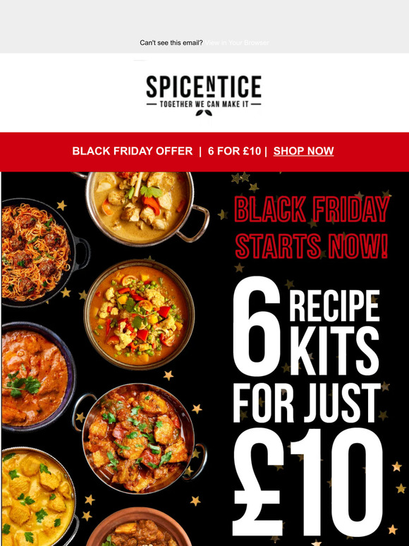 6 Recipe kits for £10 ⚡