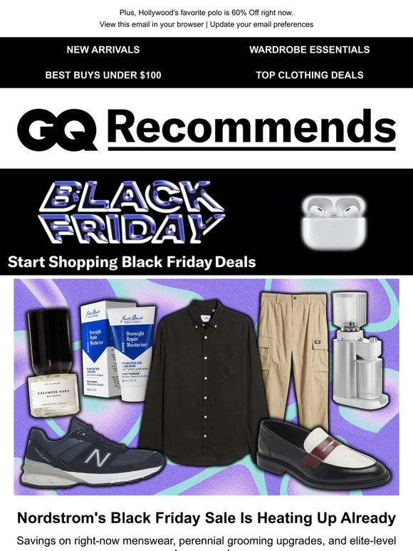 GQ Magazine: Nordstrom's Black Friday Sale Is Heating Up Already | Milled