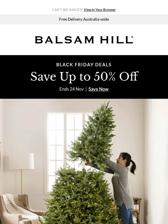 Balsam Hill Australia Our Flip Trees set up in seconds Milled
