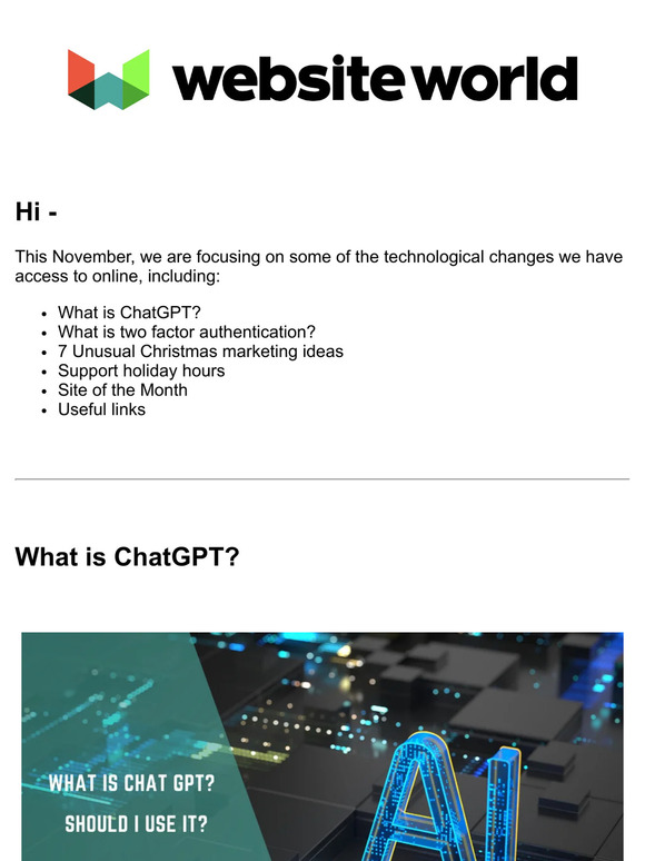 Keeping up with technology - November News