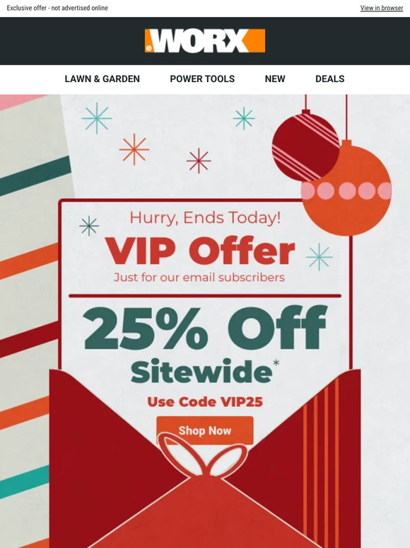 Ends tonight! Take Advantage of 25% off!