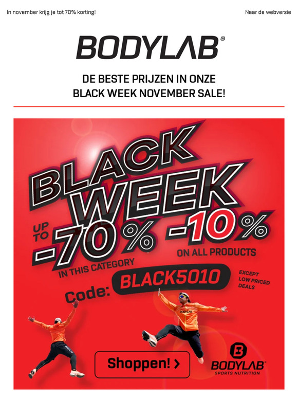 Black Week ⚫ bij Bodylab!