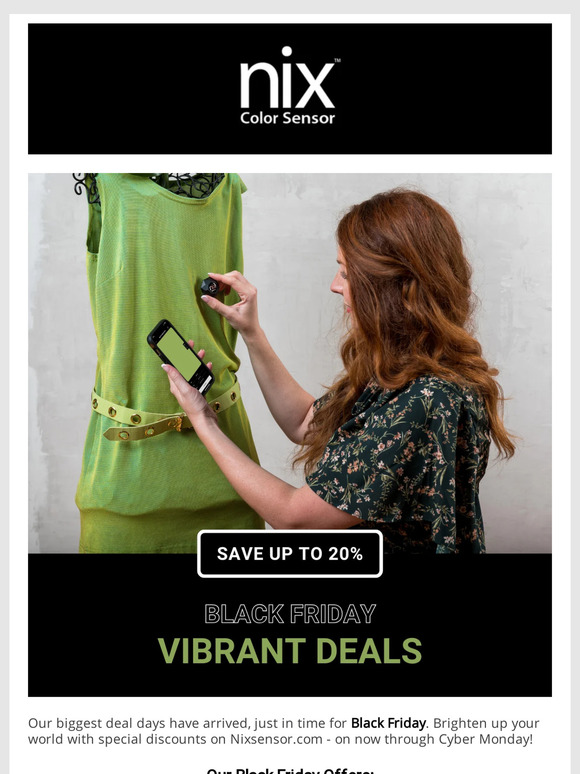 Black Friday Exclusive: Brighten your world with Nix Color Sensors