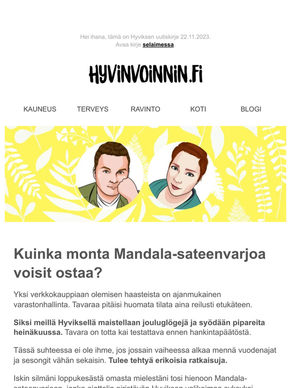 Kuinka monta Mandala-sateenvarjoa voisit ostaa?