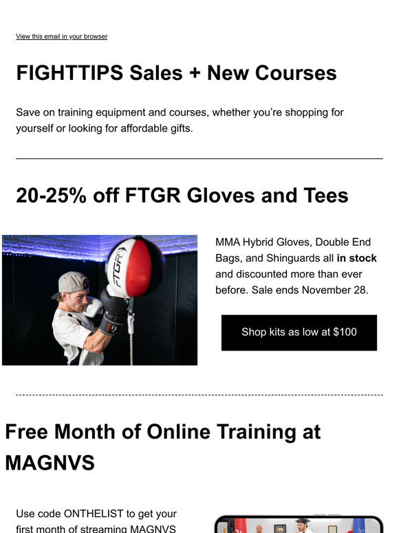 Black Friday @ FIGHTTIPS