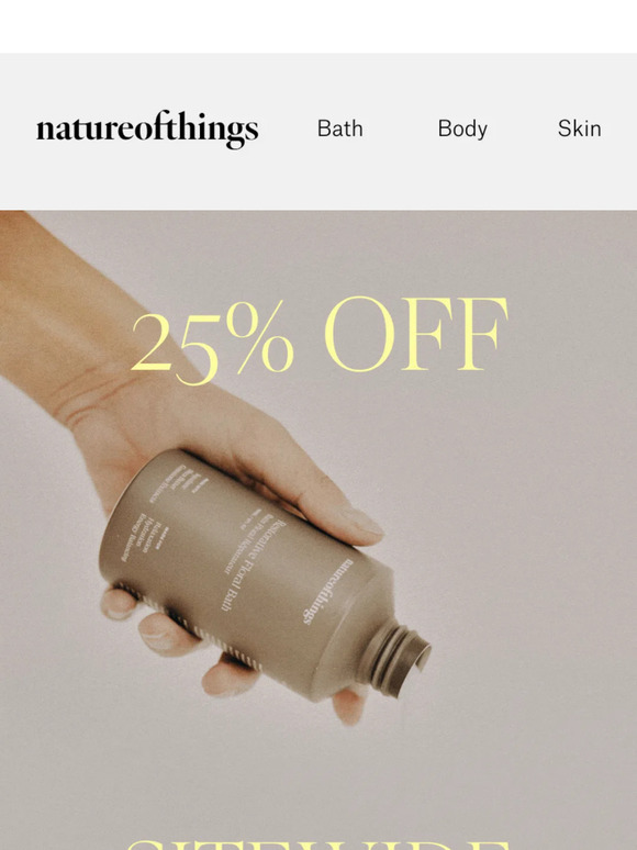 25% OFF SITEWIDE