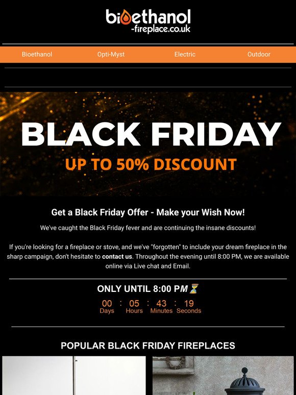 Get your own Black Friday Offer - Until 8:00 PM! !🖤🔥