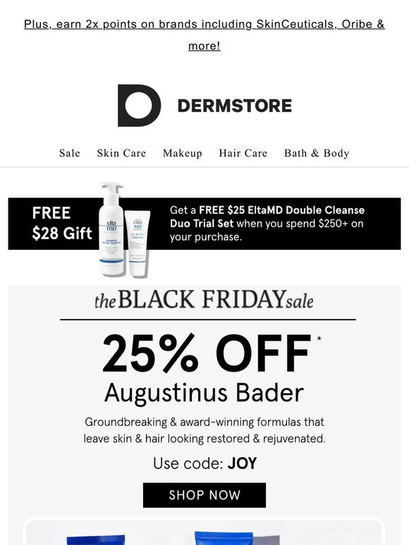 25% off Augustinus Bader  — The Black Friday Sale