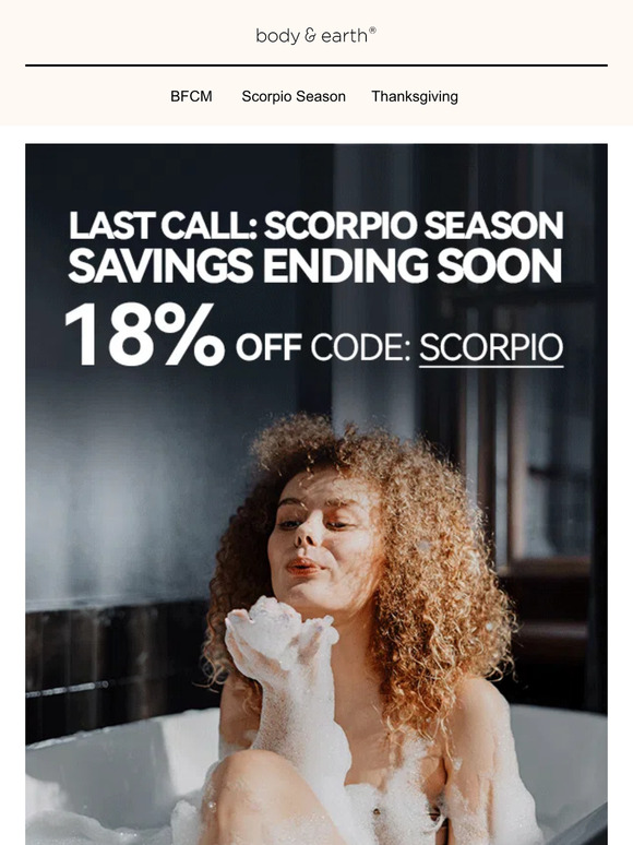 💜Scorpio Season Finale: Enjoy 18% OFF on Your Favorites
