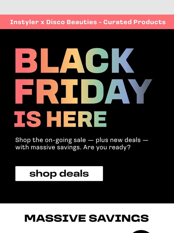 Black Friday is here: Up to 50% off