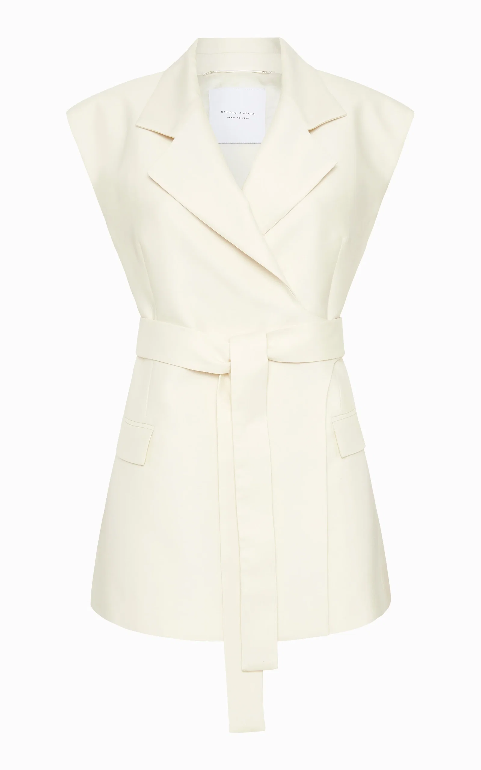 Image of Amphitrite Wrap Waistcoat | Ivory