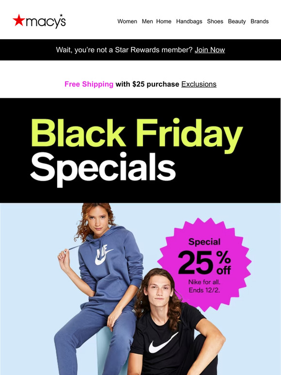 Inside: Special 25% off Nike for everyone on your list