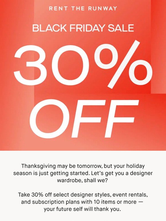 Black Friday Sale: 30% off this week only