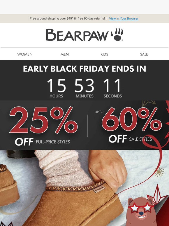 Bearpaw black sale friday