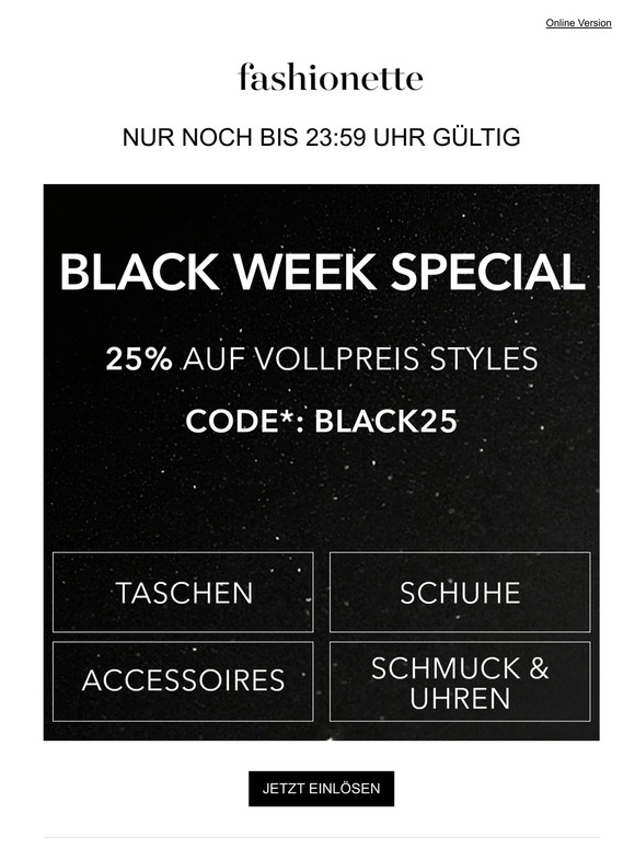 Last Call: 25% auf Vollpreis