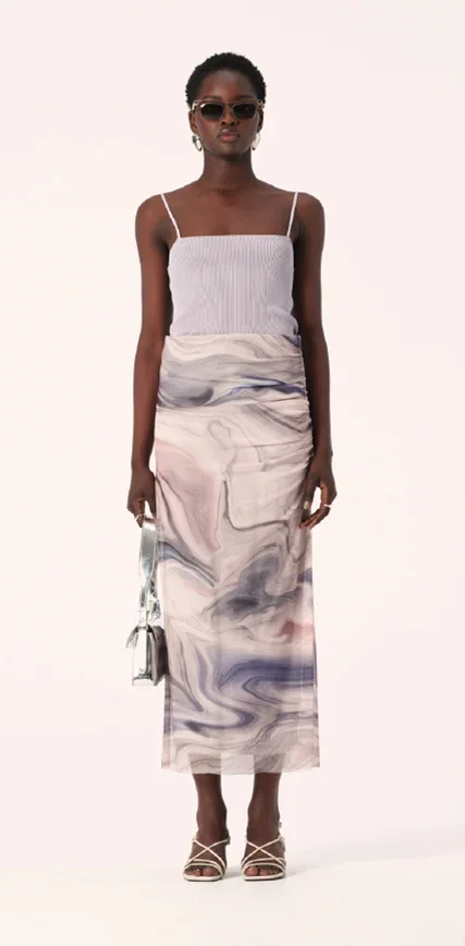 Nura Skirt in Orbit Print