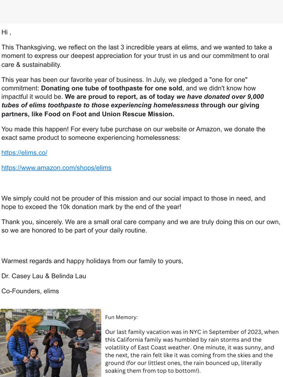 🦃Thank you from Dr. Casey & Belinda