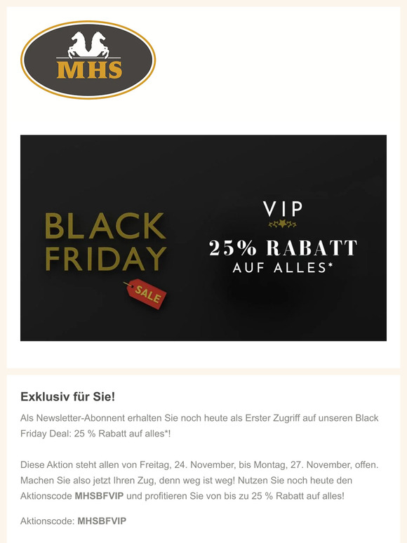 Black Friday: 25 % Rabatt auf alles