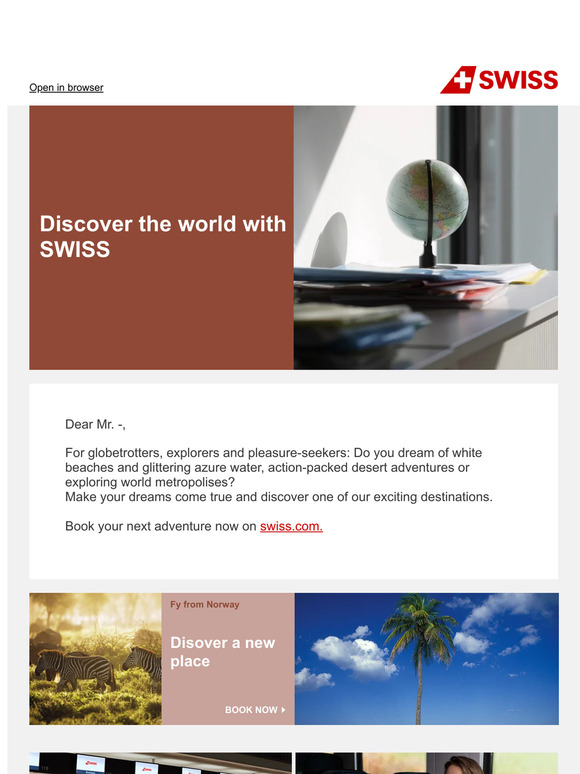 Discover the world with SWISS ✈️