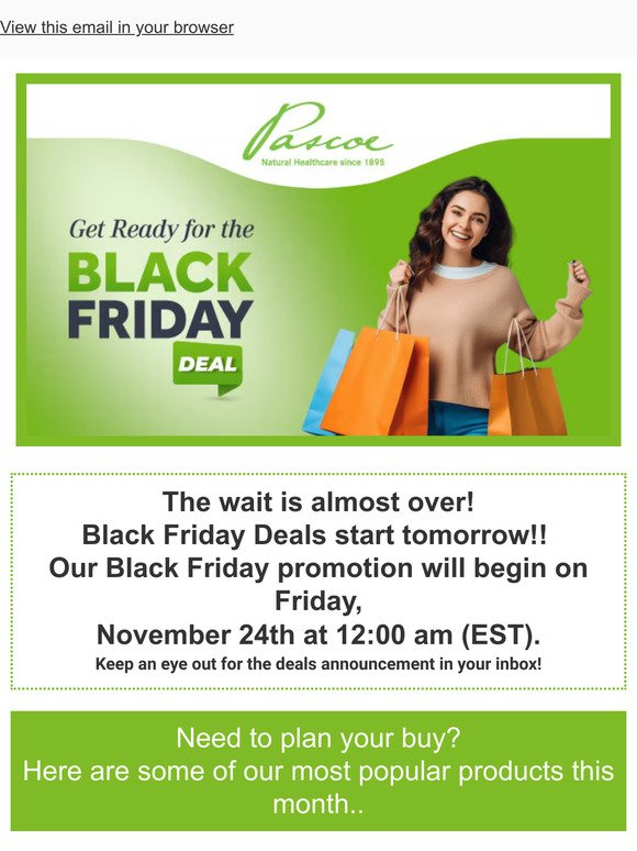 The wait is almost over! Black Friday Deals start tomorrow!!
