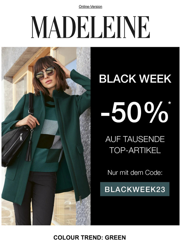 Zur BLACK WEEK -50% Rabatt