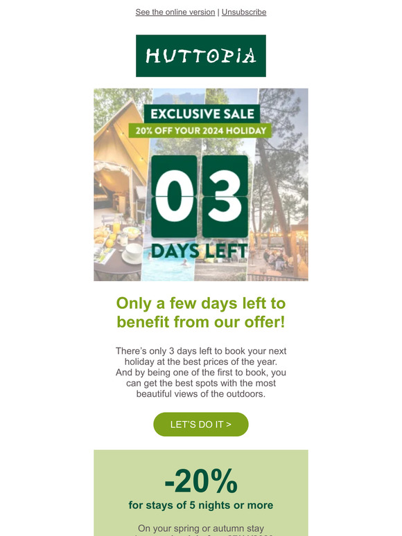 Only 3 days left to use the offer of the year!