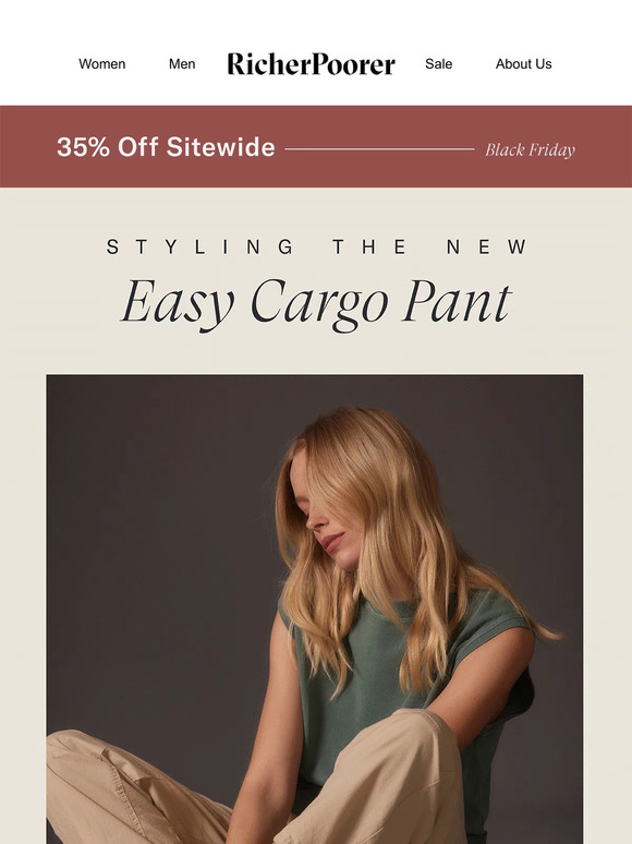 Have You Seen Our Cargo Pant? (it's currently 35% off!)