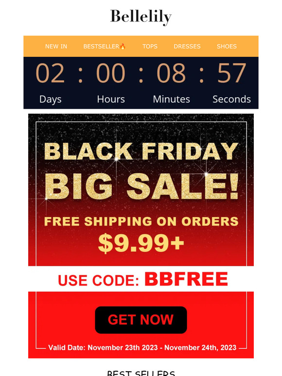 ⏰BLACK FRIDAY BIG SALE：FREE-SHIPPING ON ORDERS $9.99!😍