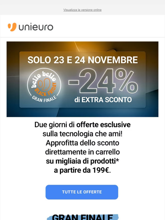 ⏰📢 Extra sconto -24% e volantino GRAN FINALE!