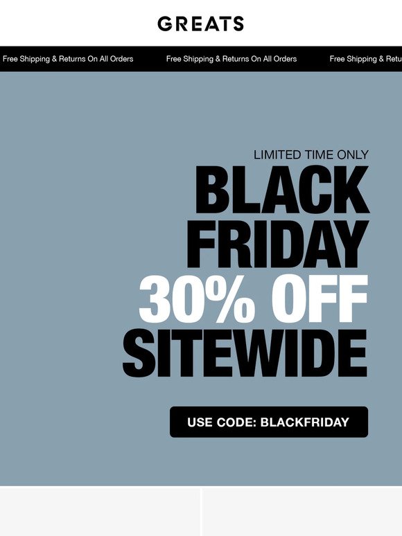 The Black Friday Sale: 30% Off