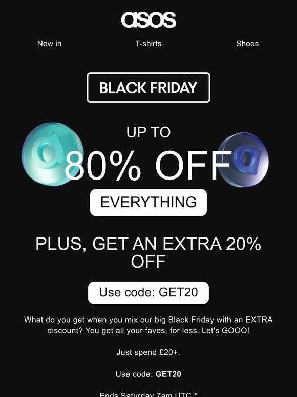 Black Friday! Up to 80% off everything! 🙌