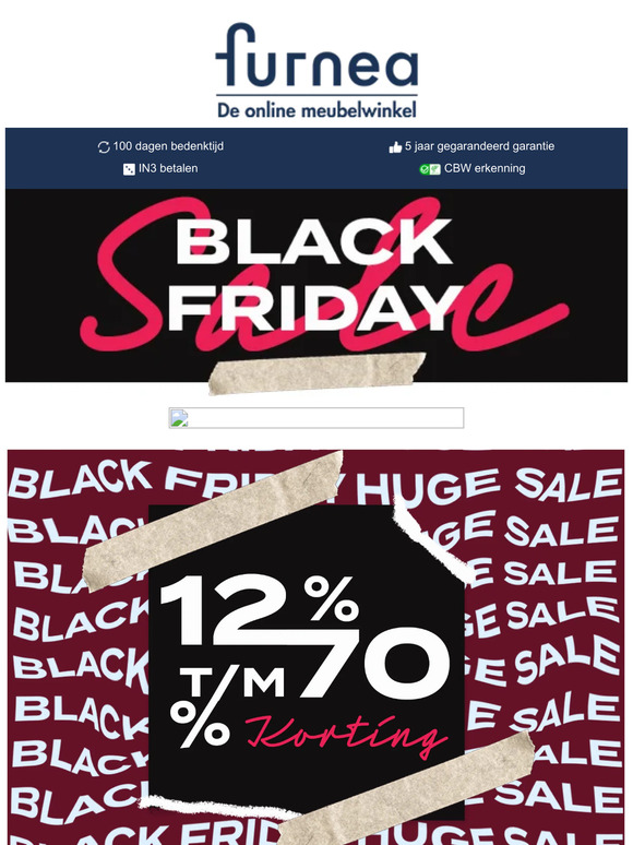 12% t/m 70% Korting❗️Black Friday Sale: Scoor Jouw Design Dromen bij Furnea❗️🖤