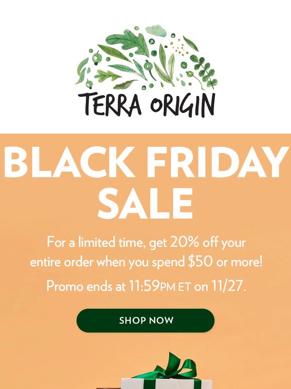 Get 20% Off!!🎉  Black Friday Sale Starts Now!
