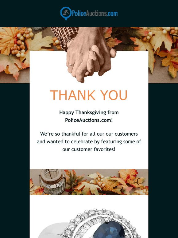 Happy Thanksgiving From PoliceAuctions.com!