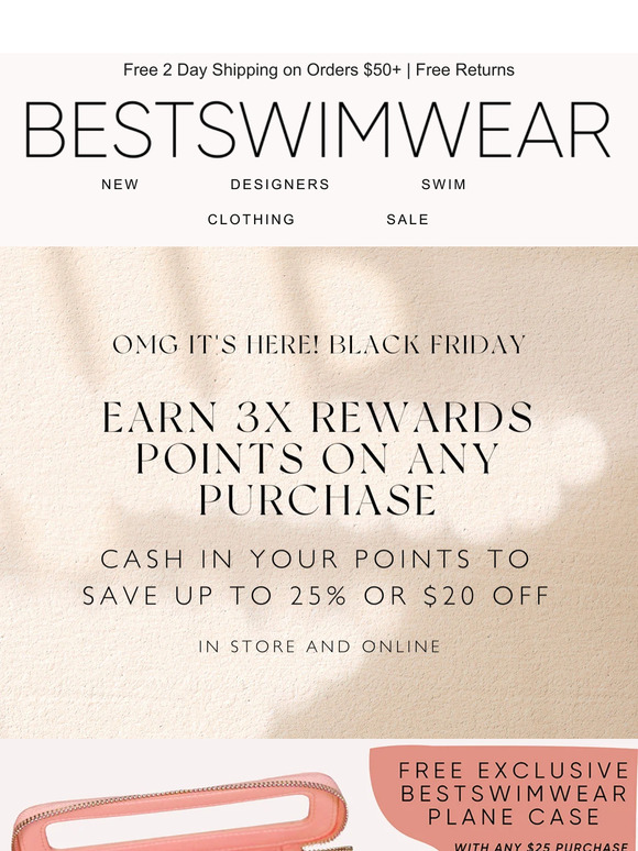 Best Swimwear Earn 3x Rewards Points on any Purchase! Milled