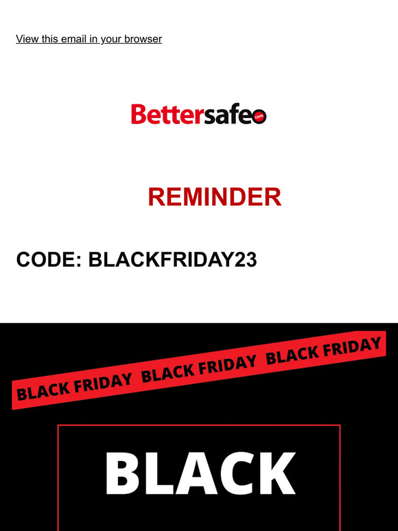 REMINDER BLACK FRIDAY SALE !