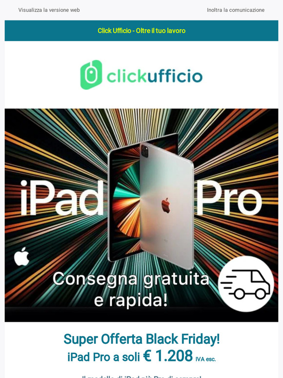 Imperdibile Promo Black Friday: iPad Pro ad un prezzo shock!