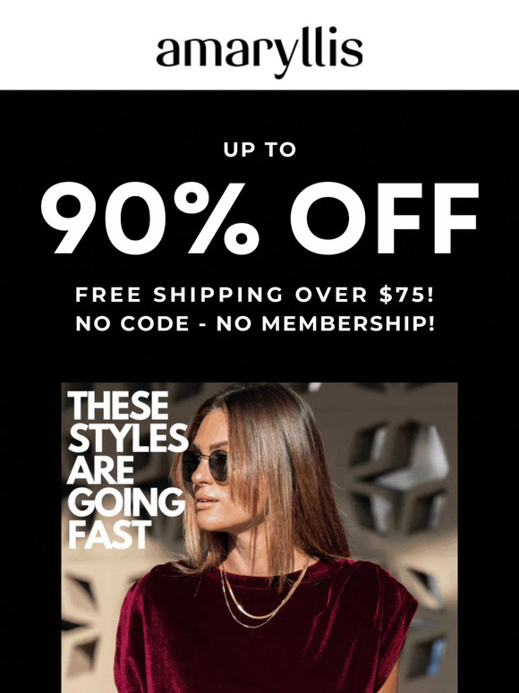 Cyber Monday Deals Unlocked: 90% off sitewide + Free shipping over 75$ 😳