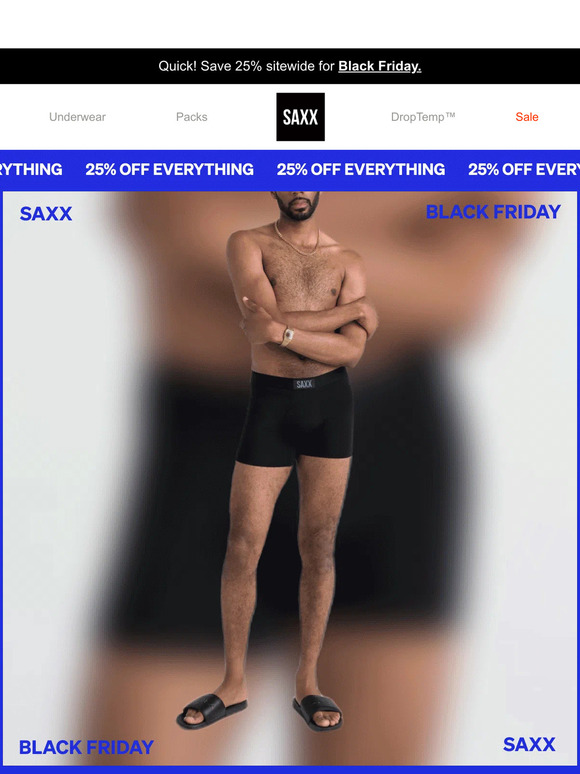 SAXX Underwear Email Newsletters Shop Sales, Discounts, and Coupon Codes