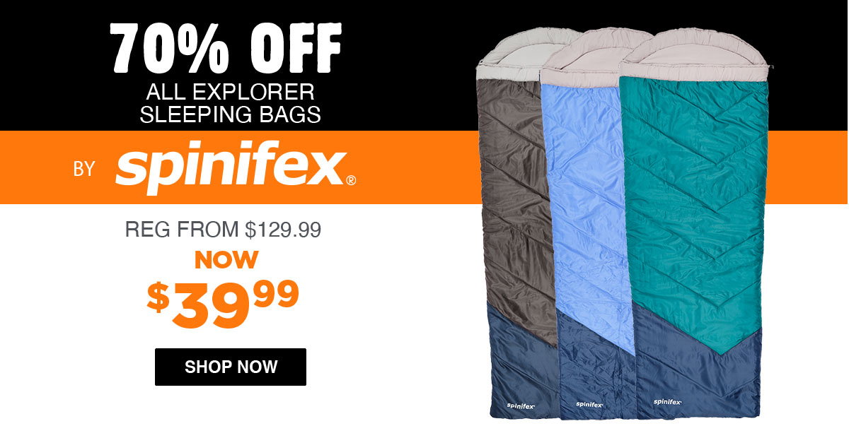 All Explorer Sleeping Bags by Spinifex