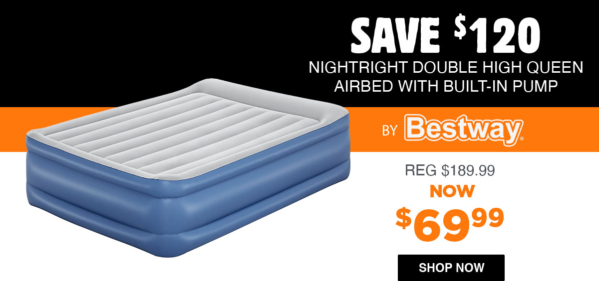 Nightright Double High Queen Airbed by Bestway