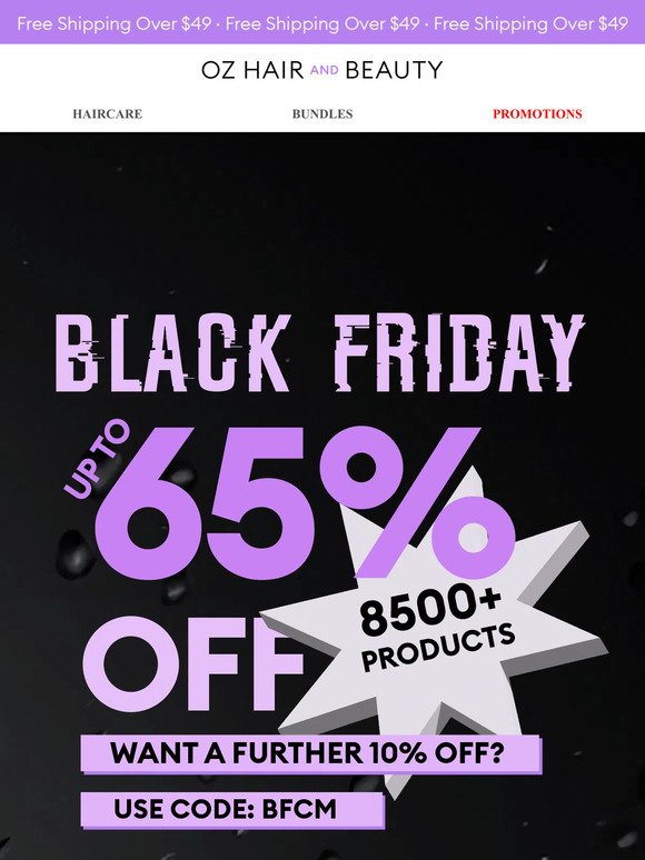 Up To 65% Off + A Further 10% Off | Black Friday