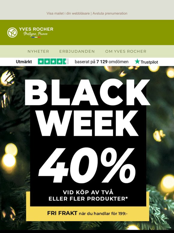 🖤 BLACK WEEK! 40% på nästan allt vid köp av 2 eller fler produkter*.