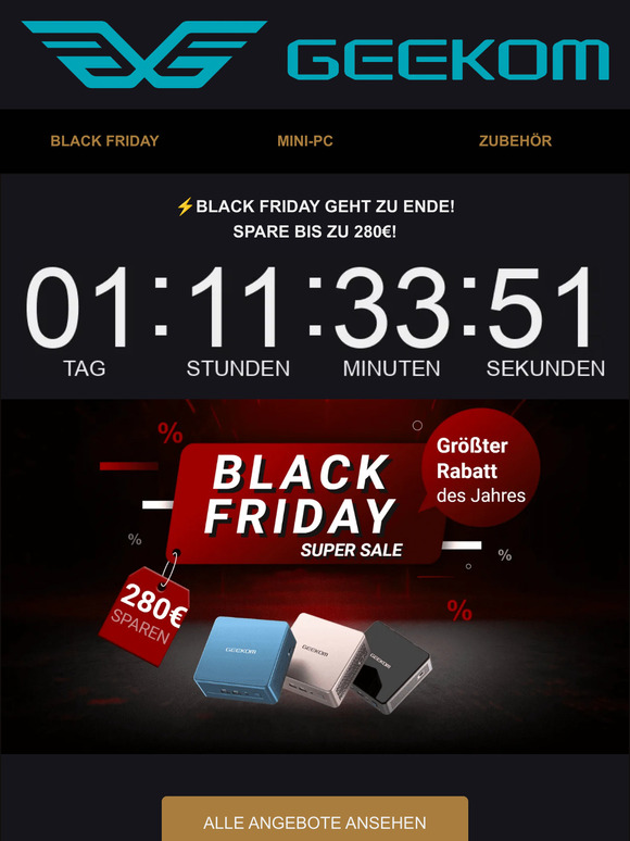⚡BLACK FRIDAY SUPER SALE GEHT ZU ENDE!