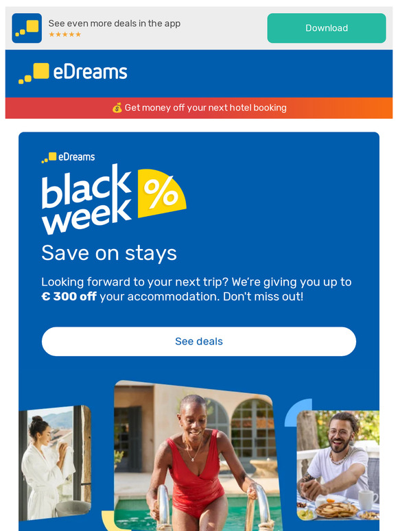 🖤 Black Week | Up to € 300 off accommodation