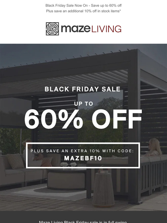 Save up to 60% off I Black Friday Has Landed 😎
