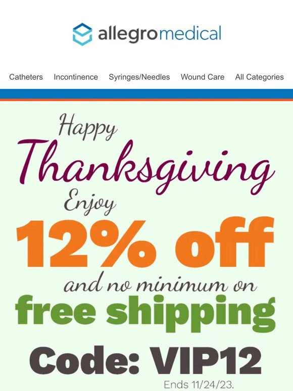 🦃 Thanksgiving Savings! 12% Off & Free Shipping